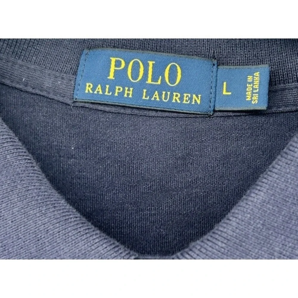 Polo Ralph Lauren Short Sleeve Polo Shirt Navy Blue Men's Size Large